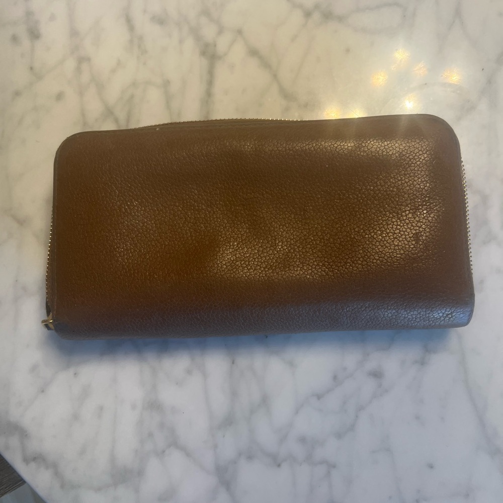 Prada Tan Leather Zip-Around Wallet - Picture 12 of 16